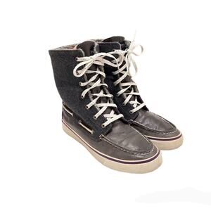 Sperry Topsider Women's Foldable Grey Boots Size 7.5